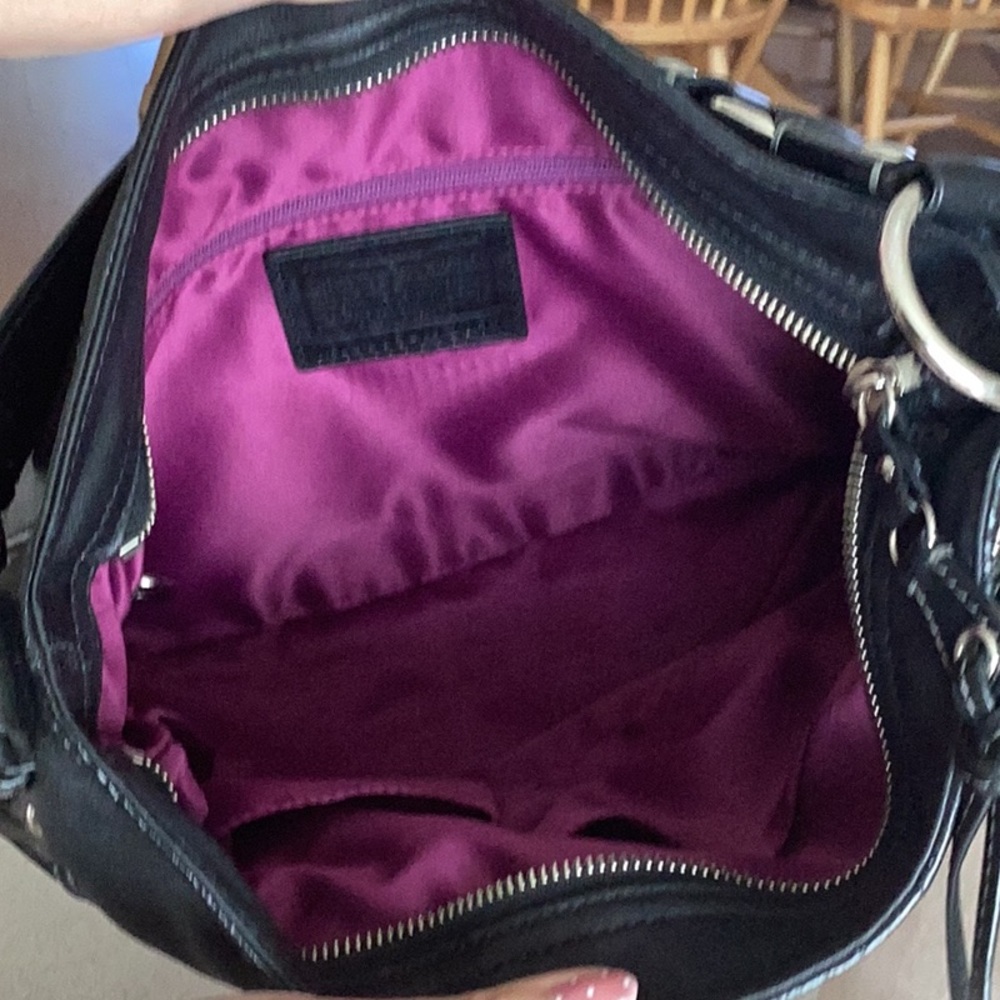 Coach Black Leather Shoulder Bag - Picture 4 of 7